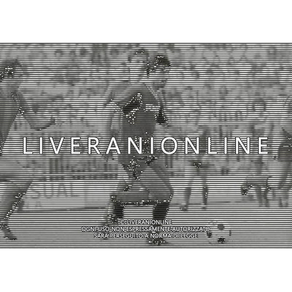 RETROSPETTIVA AMBU CLAUDIO CALCIATORE NELLA FOTO AMBU CLAUDIO CON LA MAGLIA DEL PERUGIA AG ALDO LIVERANI SAS