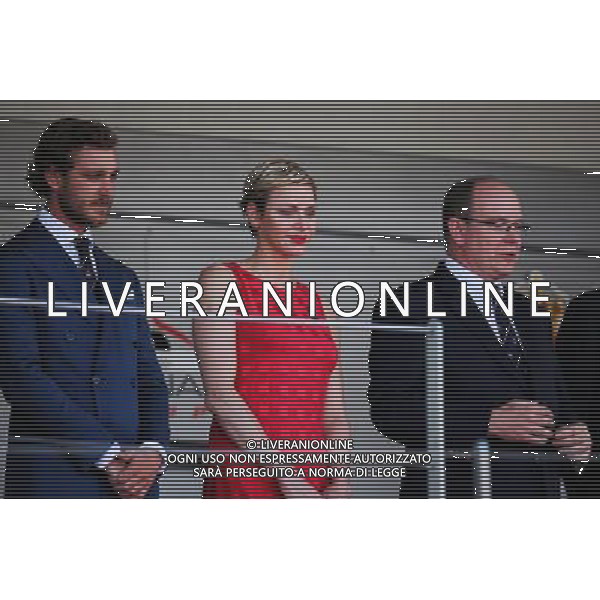 HSH Prince Albert of Monaco (MON) with Princess Charlene of Monaco. 28.05.2017. Formula 1 World Championship, Rd 6, Monaco Grand Prix, Monte Carlo, Monaco, Race Day. AG ALDO LIVERANI SAS ONLY ITALY