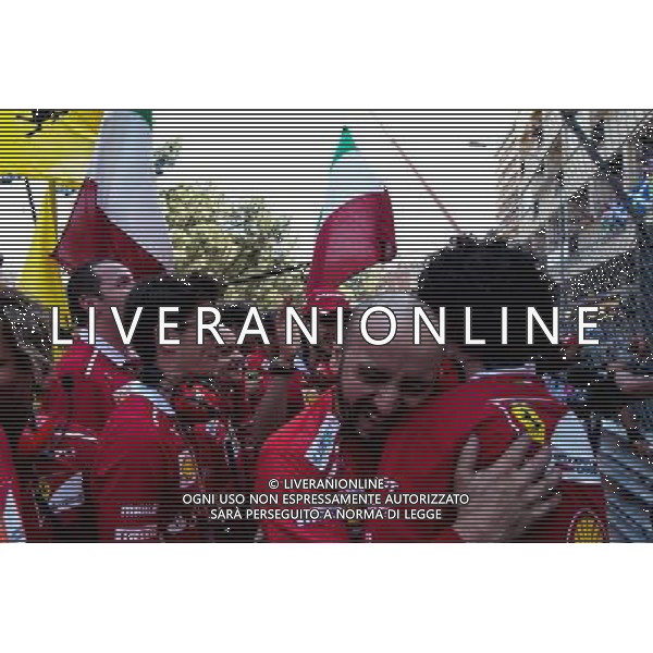 Ferrari celebrates at the podium. 28.05.2017. Formula 1 World Championship, Rd 6, Monaco Grand Prix, Monte Carlo, Monaco, Race Day. AG ALDO LIVERANI SAS ONLY ITALY