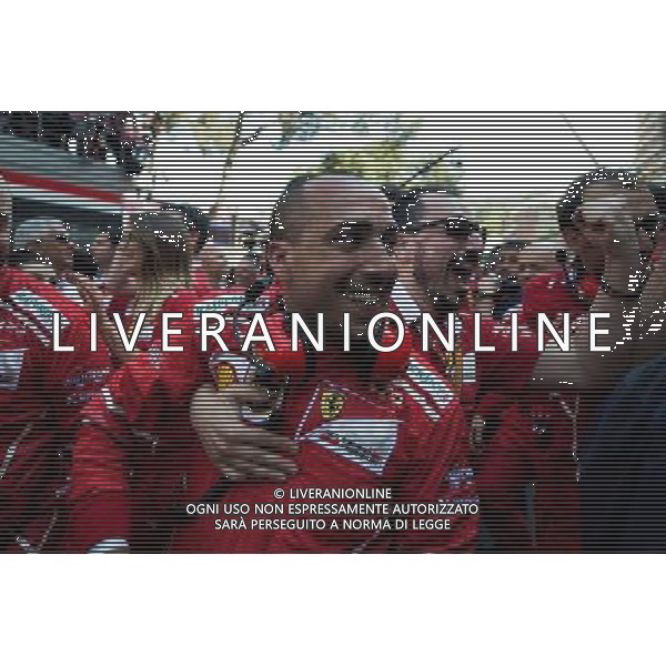 Ferrari celebrates at the podium. 28.05.2017. Formula 1 World Championship, Rd 6, Monaco Grand Prix, Monte Carlo, Monaco, Race Day. AG ALDO LIVERANI SAS ONLY ITALY