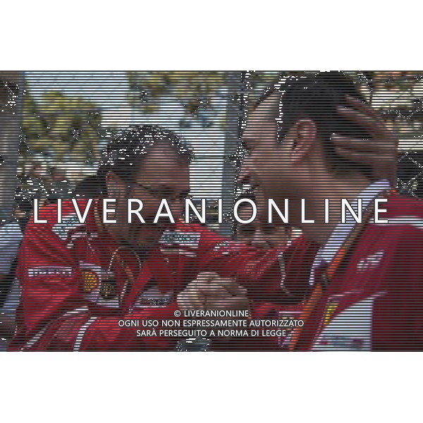 Ferrari celebrates at the podium. 28.05.2017. Formula 1 World Championship, Rd 6, Monaco Grand Prix, Monte Carlo, Monaco, Race Day. AG ALDO LIVERANI SAS ONLY ITALY