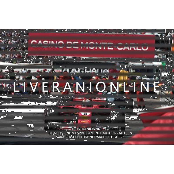 Race winner Sebastian Vettel (GER) Ferrari SF70H celebrates at the end of the race. 28.05.2017. Formula 1 World Championship, Rd 6, Monaco Grand Prix, Monte Carlo, Monaco, Race Day. AG ALDO LIVERANI SAS ONLY ITALY