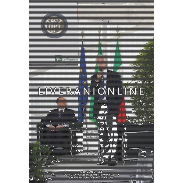 Milano ( MI ) 30/05/2017 Rosa Camuna a Berlusconi e Moratti Nella foto: Silvio Berlusconi e Giovanni Malago\' PH Lauro Montagnini / AGENZIA ALDO LIVERANI SAS