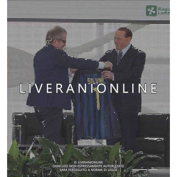 Milano ( MI ) 30/05/2017 Rosa Camuna a Berlusconi e Moratti Nella foto: Roberto Maroni e Silvio Berlusconi PH Lauro Montagnini / AGENZIA ALDO LIVERANI SAS