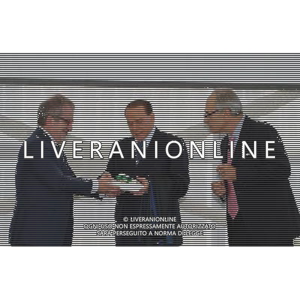 Milano ( MI ) 30/05/2017 Rosa Camuna a Berlusconi e Moratti Nella foto: Roberto Maroni, Silvio Berlusconi e Andrea Monti PH Lauro Montagnini / AGENZIA ALDO LIVERANI SAS