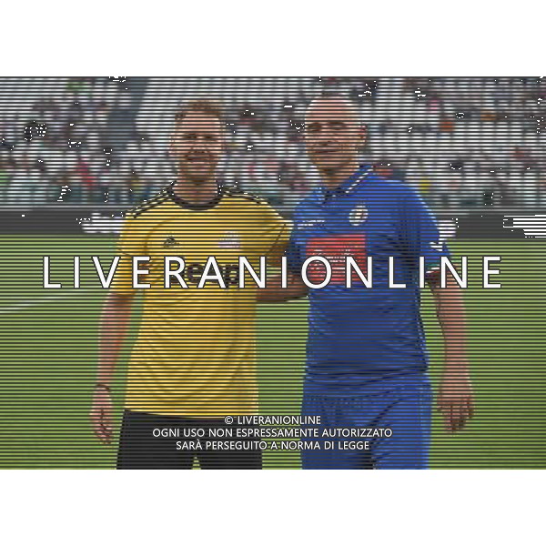 XXVI Partita del Cuore 2017 Torino - 30.05.2017 Nazionale Italiana Cantanti vs Campioni della Ricerca Nella Foto:Eros Ramazzotti e Sebastian Vettel /Ph.Vitez-Ag. Aldo Liverani