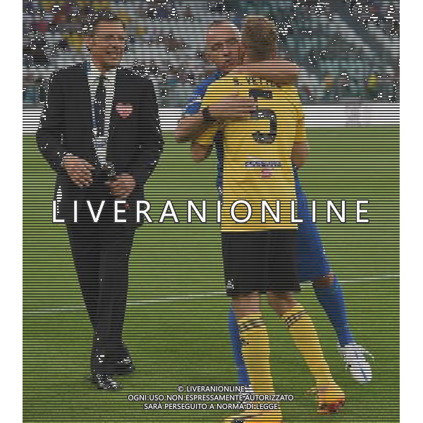 XXVI Partita del Cuore 2017 Torino - 30.05.2017 Nazionale Italiana Cantanti vs Campioni della Ricerca Nella Foto:Eros Ramazzotti Sebastian Vettel e Fabrizio Frizzi /Ph.Vitez-Ag. Aldo Liverani