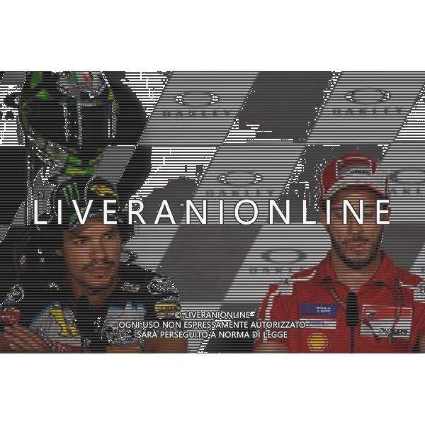 01.06.2017. Autodromo Internazionale del Mugello. Scarperia, Italia.Franco Morbidelli e Andrea Dovizioso durante la conferenza stampa. FOTO G.PIAZZOLLA-AG ALDO LIVERANI SAS