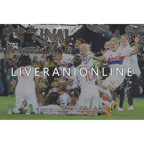 UEFA Women\'s Champions League 2016/2017 Finale Cardiff (Galles) - 01.06.2017 Lione-Paris Saint Germain Nella Foto: l\'esultanza e la gioia delle giocatrici del lione /Ph.Vitez-Ag. Aldo Liverani