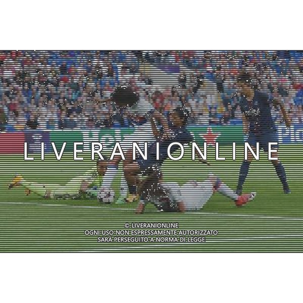 UEFA Women\'s Champions League 2016/2017 Finale Cardiff (Galles) - 01.06.2017 Lione-Paris Saint Germain Nella Foto:Wendie Renard salva in area di rigore /Ph.Vitez-Ag. Aldo Liverani
