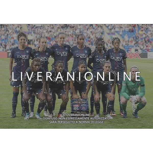 UEFA Women\'s Champions League 2016/2017 Finale Cardiff (Galles) - 01.06.2017 Lione-Paris Saint Germain Nella Foto:Paris Saint Germain squadra formazione Kiedrzynek,Delannoy,Diallo,Cristiane,Lawrence,Paredes,Perisset,Delie,Formiga,Geyoro,Cruz Trana /Ph.Vitez-Ag. Aldo Liverani