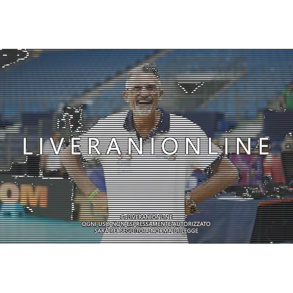 Pesaro - FIVB World League Pool A1 02/06/2017 Brasile Polonia nella foto: Andrea Lucchetta Â©Claudio Zamagni/Agenzia Aldo Liverani Andrea Lucchetta during before match FIVB World League volleyball pool A1 match between Brazil and Poland at Adriatic Arena on June 02, 2017 in Adriatic Arena Pesaro 