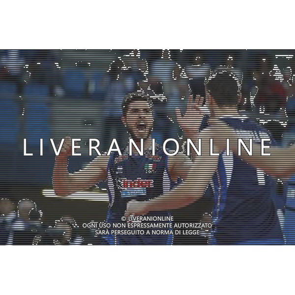 Pesaro - FIVB World League Pool A1 02/06/2017 Italia - Iran nella foto: ESULTANZA RANDAZZO LUIGI ©Claudio Zamagni/Agenzia Aldo Liverani RANDAZZO LUIGI CELEBRATES during FIVB World League volleyball pool A1 match between Italy and Iran at Adriatic Arena on June 02, 2017 in Adriatic Arena Pesaro Photo credit: CLAUDIO ZAMAGNI/ALDO LIVERANI PHOTO AGENCY 