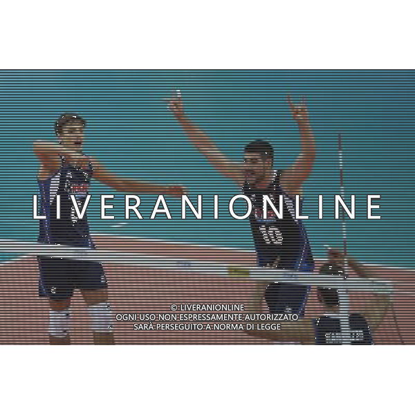 Pesaro - FIVB World League Pool A1 02/06/2017 Italia - Iran nella foto: ESULTANZA FILIPPO LANZA ©Claudio Zamagni/Agenzia Aldo Liverani FILIPPO LANZA CELEBRATES during FIVB World League volleyball pool A1 match between Italy and Iran at Adriatic Arena on June 02, 2017 in Adriatic Arena Pesaro Photo credit: CLAUDIO ZAMAGNI/ALDO LIVERANI PHOTO AGENCY 