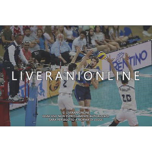 Pesaro - FIVB World League Pool A1 02/06/2017 Italia - Iran nella foto: VETTORI LUCA ATTACCO ©Claudio Zamagni/Agenzia Aldo Liverani VETTORI LUCA ATTACK during FIVB World League volleyball pool A1 match between Italy and Iran at Adriatic Arena on June 02, 2017 in Adriatic Arena Pesaro Photo credit: CLAUDIO ZAMAGNI/ALDO LIVERANI PHOTO AGENCY 