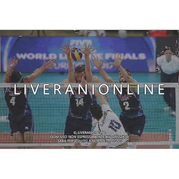 Pesaro - FIVB World League Pool A1 02/06/2017 Italia - Iran nella foto: GHAFOUR AMIR E PIANO MATTEO ©Claudio Zamagni/Agenzia Aldo Liverani GHAFOUR AMIR ATTACK AND PIANO MATTEO BLOCK during FIVB World League volleyball pool A1 match between Italy and Iran at Adriatic Arena on June 02, 2017 in Adriatic Arena Pesaro Photo credit: CLAUDIO ZAMAGNI/ALDO LIVERANI PHOTO AGENCY 