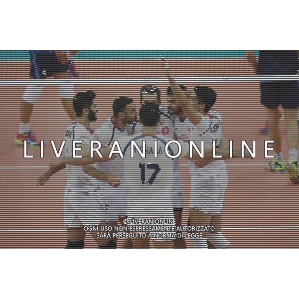 Pesaro - FIVB World League Pool A1 02/06/2017 Italia - Iran nella foto: ESULTANZA IRAN ©Claudio Zamagni/Agenzia Aldo Liverani IRAN CELEBRATES during FIVB World League volleyball pool A1 match between Italy and Iran at Adriatic Arena on June 02, 2017 in Adriatic Arena Pesaro Photo credit: CLAUDIO ZAMAGNI/ALDO LIVERANI PHOTO AGENCY 