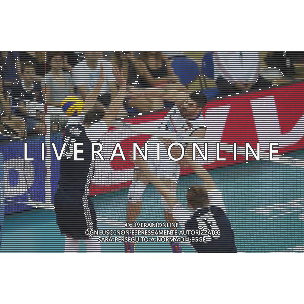 Pesaro - FIVB World League Pool A1 03/06/2017 Italia - Polonia nella foto: ATTACCO LANZA FILIPPO Â©Claudio Zamagni/Agenzia Aldo Liverani LANZA FILIPPO ATTACK during FIVB World League volleyball pool A1 match between Italy and Poland at Adriatic Arena on June 03, 2017 in Pesaro Photo credit by Claudio Zamagni/Aldo Liverani Photo Agency / AGENZIA ALDO LIVERANI SAS