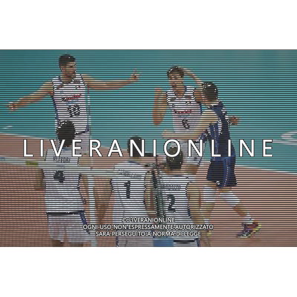Pesaro - FIVB World League Pool A1 03/06/2017 Italia - Polonia nella foto: ESULTANZA ITALIA Â©Claudio Zamagni/Agenzia Aldo Liverani ITALY CELEBRATES during FIVB World League volleyball pool A1 match between Italy and Poland at Adriatic Arena on June 03, 2017 in Pesaro Photo credit by Claudio Zamagni/Aldo Liverani Photo Agency / AGENZIA ALDO LIVERANI SAS