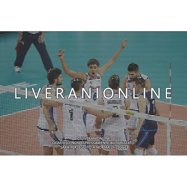 Pesaro - FIVB World League Pool A1 03/06/2017 Italia - Polonia nella foto: ESULTANZA ITALIA Â©Claudio Zamagni/Agenzia Aldo Liverani ITALY CELEBRATES during FIVB World League volleyball pool A1 match between Italy and Poland at Adriatic Arena on June 03, 2017 in Pesaro Photo credit by Claudio Zamagni/Aldo Liverani Photo Agency / AGENZIA ALDO LIVERANI SAS