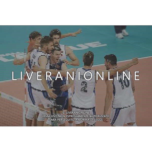Pesaro - FIVB World League Pool A1 03/06/2017 Italia - Polonia nella foto: ESULTANZA ITALIA Â©Claudio Zamagni/Agenzia Aldo Liverani ITALY CELEBRATES during FIVB World League volleyball pool A1 match between Italy and Poland at Adriatic Arena on June 03, 2017 in Pesaro Photo credit by Claudio Zamagni/Aldo Liverani Photo Agency / AGENZIA ALDO LIVERANI SAS