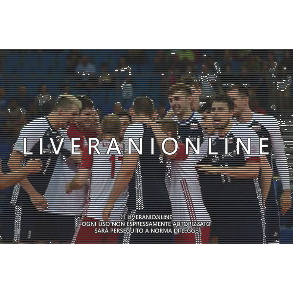 2017.06.03 Pesaro Siatkowka mezczyzn Liga Swiatowa 2017 Grupa A1 Polska - Wlochy N/z Maciej Muzaj, Mateusz Bieniek, Fabian Drzyzga Foto Martyna Szydlowska / Newspix 2017.06.03 Pesaro Men volleyball FIVB World league 2017 Pool A1 Poland - Italy Maciej Muzaj, Mateusz Bieniek, Fabian Drzyzga Credit: Martyna Szydlowska / Newspix --- Newspix.pl AG ALDO LIVERANI SAS *** Local Caption *** www.newspix.pl mail us: info@newspix.pl call us: 0048 022 23 22 222 --- Polish Picture Agency by Ringier Axel Springer Poland