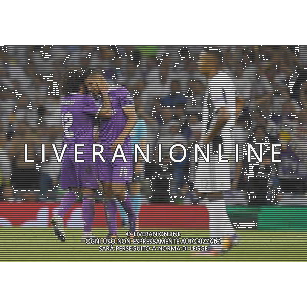 UEFA Champions League 2016/2017 Finale Cardiff (Galles) - 03.06.2017 Juventus-Real Madrid Nella Foto:casemiro esultanza dopo il gol con marcelo /Ph.Vitez-Ag. Aldo Liverani