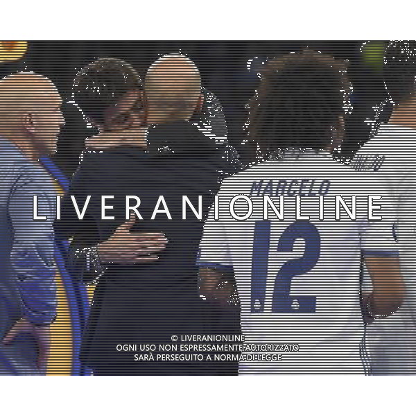 UEFA Champions League 2016/2017 Finale Cardiff (Galles) - 03.06.2017 Juventus-Real Madrid Nella Foto: zinedine zidane e andrea agnelli abbraccio /Ph.Vitez-Ag. Aldo Liverani