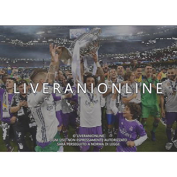 UEFA Champions League 2016/2017 Finale Cardiff (Galles) - 03.06.2017 Juventus-Real Madrid Nella Foto: marcelo con la coppa - esultanza festeggiamenti per la vittoria a fine gara /Ph.Vitez-Ag. Aldo Liverani