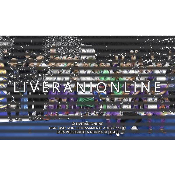 UEFA Champions League 2016/2017 Finale Cardiff (Galles) - 03.06.2017 Juventus-Real Madrid Nella Foto:Sergio Ramos alza la coppa /Ph.Vitez-Ag. Aldo Liverani