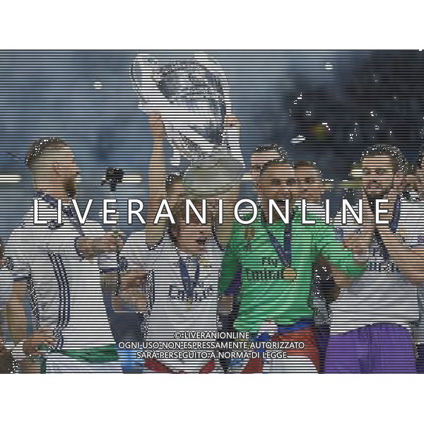 UEFA Champions League 2016/2017 Finale Cardiff (Galles) - 03.06.2017 Juventus-Real Madrid Nella Foto:Luka Modric con la coppa /Ph.Vitez-Ag. Aldo Liverani