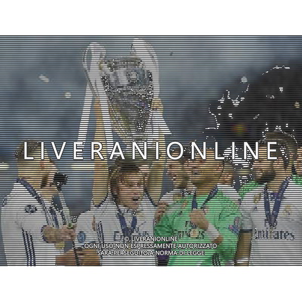 UEFA Champions League 2016/2017 Finale Cardiff (Galles) - 03.06.2017 Juventus-Real Madrid Nella Foto:Luka Modric con la coppa /Ph.Vitez-Ag. Aldo Liverani