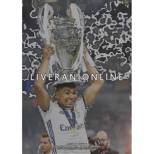 UEFA Champions League 2016/2017 Finale Cardiff (Galles) - 03.06.2017 Juventus-Real Madrid Nella Foto:Casemiro con la coppa /Ph.Vitez-Ag. Aldo Liverani