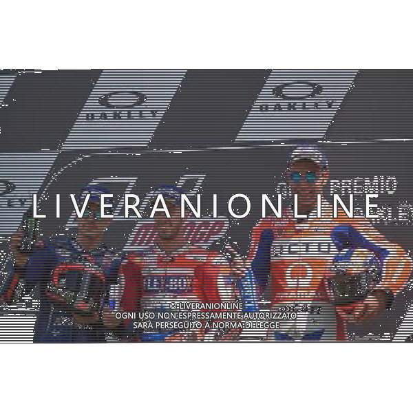 04.06.2017.Circuito Internazionale del Mugello. Scarperia, Italia. Maverick Vinales, Andrea Dovizioso e Danilo Petrucci. FOTO G.PIAZZOLLA-AG ALDO LIVERANI SAS
