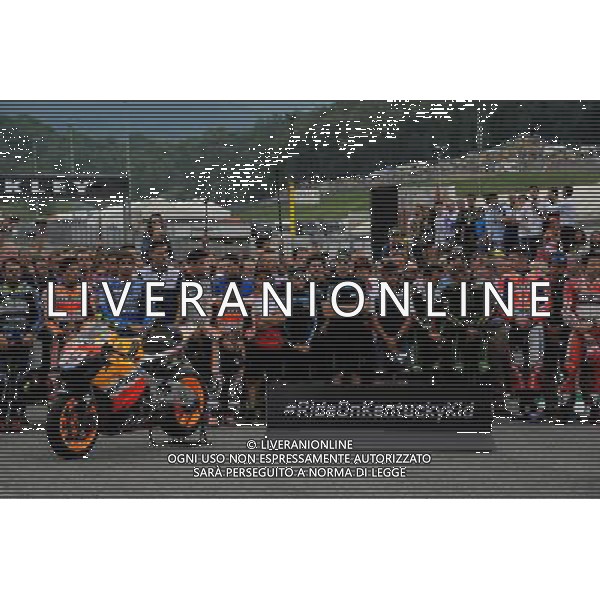 04.06.2017. Circuito Internazionale del Mugello. Scarperia, Italia.Minuto di silenzio per la morte di Nicky Hayden. ©PIAZZOLLA / AGENZIA ALDO LIVERANI SAS