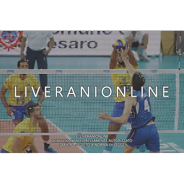 Pesaro - FIVB World League Pool A1 04/06/2017 Italia - Brasile nella foto: VETTORI E LUCARELLI ©Claudio Zamagni/Agenzia Aldo Liverani VETTORI AND LUCARELLI during FIVB World League volleyball pool A1 match between Italy and Brazil at Adriatic Arena on June 04, 2017 in Pesaro Photo credit Claudio Zamagni/Aldo Liverani Photo Agency