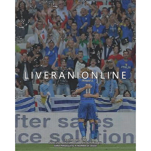 Amichevole Nizza (Francia) - 07.06.2017 Italia-Uruguay Nella Foto: ciro immobile e andrea belotti esultanza dopo lÕautogol di gimenez /Ph.Vitez-Ag. Aldo Liverani