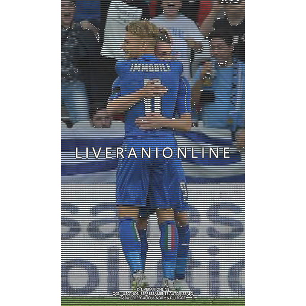 Amichevole Nizza (Francia) - 07.06.2017 Italia-Uruguay Nella Foto: ciro immobile e andrea belotti esultanza dopo lâ€™autogol di gimenez /Ph.Vitez-Ag. Aldo Liverani