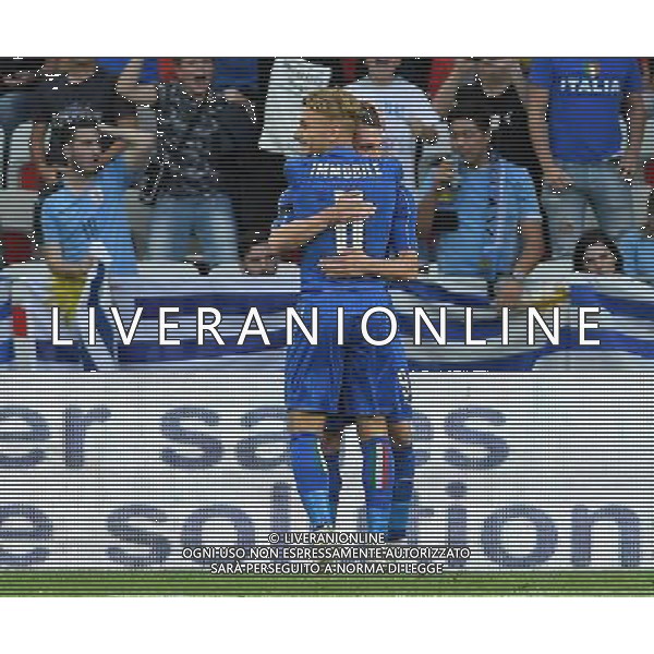 Amichevole Nizza (Francia) - 07.06.2017 Italia-Uruguay Nella Foto: ciro immobile e andrea belotti esultanza dopo lâ€™autogol di gimenez /Ph.Vitez-Ag. Aldo Liverani