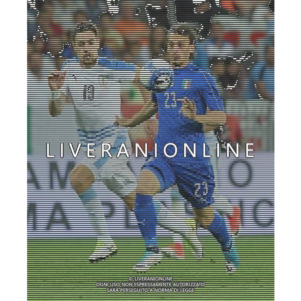 Amichevole Nizza (Francia) - 07.06.2017 Italia-Uruguay Nella Foto:manolo gabbiadini e coates /Ph.Vitez-Ag. Aldo Liverani