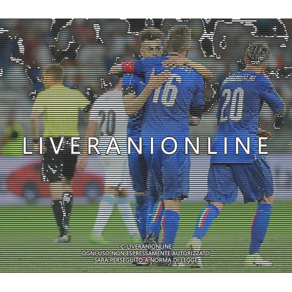 Amichevole Nizza (Francia) - 07.06.2017 Italia-Uruguay Nella Foto: esultanza di daniele de rossi che festeggia con el shaarawy /Ph.Vitez-Ag. Aldo Liverani