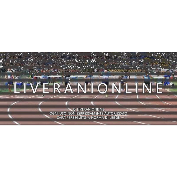 Golden Gala Pietro Mennea di Atletica 2017 Roma - 08.06.2017 Nella Foto:DARIEN Garfield, MERRITT Aries, ORTEGA Orlando, POZZI Andrew, SHUBENKOV Sergey, OLIVER David, CABRAL Jonathan, PERINI Lorenzo /Ph.Vitez-Ag. Aldo Liverani