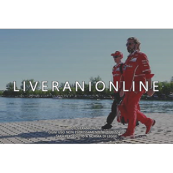 (L to R): Kimi Raikkonen (FIN) Ferrari with Gino Rosato (CDN) Ferrari. 10.06.2017. Formula 1 World Championship, Rd 7, Canadian Grand Prix, Montreal, Canada, Qualifying Day. AG ALDO LIVERANI SAS ONLY ITALY