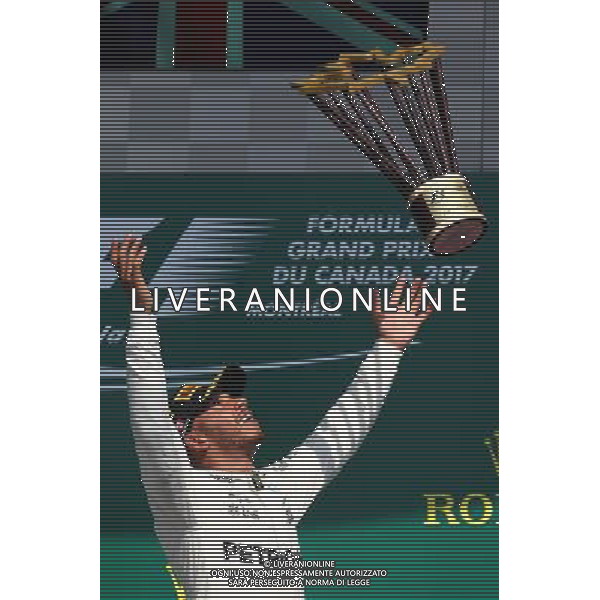 1st place for Lewis Hamilton (GBR) Mercedes AMG F1. 11.06.2017. Formula 1 World Championship, Rd 7, Canadian Grand Prix, Montreal, Canada, Race Day. AG ALDO LIVERANI SAS ONLY ITALY