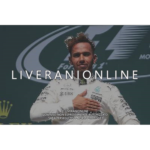 Race winner Lewis Hamilton (GBR) Mercedes AMG F1 celebrates on the podium. 11.06.2017. Formula 1 World Championship, Rd 7, Canadian Grand Prix, Montreal, Canada, Race Day. / AGENZIA ALDO LIVERANI SAS - ITALY ONLY EDITORIAL USE ONLY
