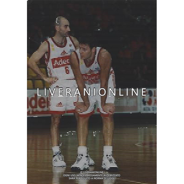 RETROSPETTIVA FLAVIO PORTALUPPI BASKET NELLA FOTO FLAVIO PORTALUPPI CON LA MAGLIA ADECCO MILANO S STEFANO RUSCONI AG ALDO LIVERANI SAS