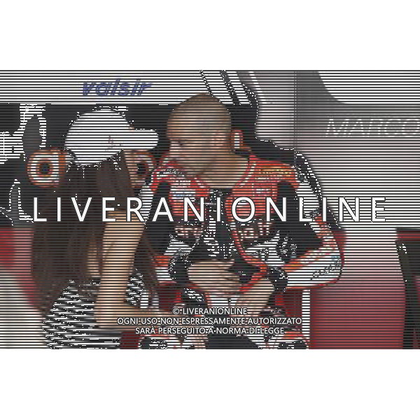 Misano - Campionato Mondiale Superbike 16/06/2017 nella foto: Marco Melandri (Ducati Aruba Racing) e Manuela RaffaetÃ  Â©Claudio Zamagni/Agenzia Aldo Liverani Marco Melandri (Ducati Aruba Racing) e Manuela RaffaetÃ  during Free Practice sesion of the Superbike World Championship Pirelli Riviera di Rimini Round at Misano World Circuit Marco Simoncelli June 16. 2017 in Misano Adriatico Photo credit by Claudio Zamagni/Aldo Liverani Photo Agency / AGENZIA ALDO LIVERANI SAS