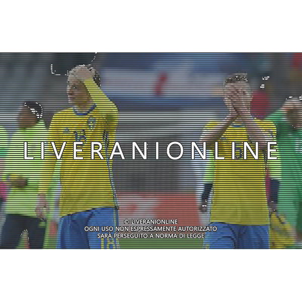 UEFA Campionato Europeo Under 21 Polonia 2017 Gruppo A Kielce (Polonia) - 16.06.2017 Svezia-Inghilterra Nella Foto:delusione svezia a fine partita pawel cibicki e adam lundqvist /Ph.Vitez-Ag. Aldo Liverani