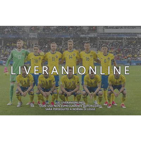 UEFA Campionato Europeo Under 21 Polonia 2017 Gruppo A Kielce (Polonia) - 16.06.2017 Svezia-Inghilterra Nella Foto:Svezia Squadra Formazione Cajtoft,Wahlqvist,Larsson,Lundqvist,Tibbling,Fransson,Olsson,Engvali,Dagerstal,Hallberg,Cibicki /Ph.Vitez-Ag. Aldo Liverani