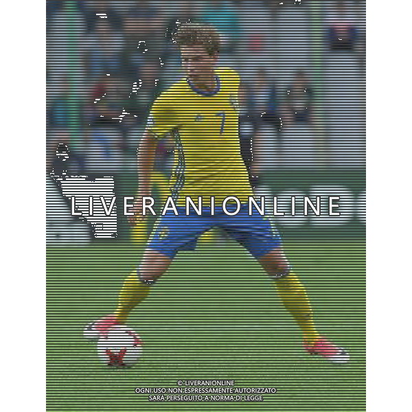 UEFA Campionato Europeo Under 21 Polonia 2017 Gruppo A Kielce (Polonia) - 16.06.2017 Svezia-Inghilterra Nella Foto:Alexander Fransson /Ph.Vitez-Ag. Aldo Liverani